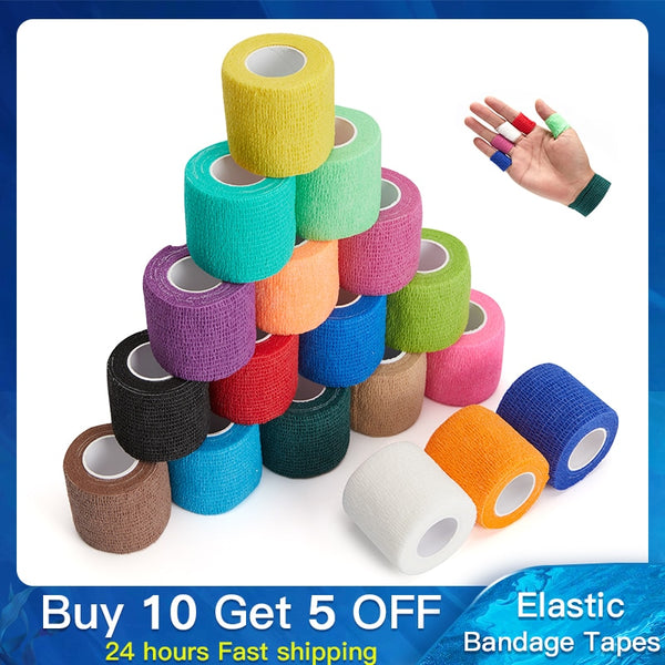 1 piece Elastic Bandage Tapes Athletic Tape Elastoplast Sports Recovery Strapping Gym Waterproof Muscle Relief Finger Ankle