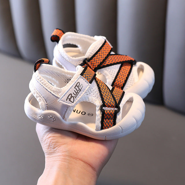 Summer Toddler Sandals Baby Girl Shoes Solid Color Net Cloth Breathable Boys Sneakers Kids Infant Sport Girls Sandals SYJ035