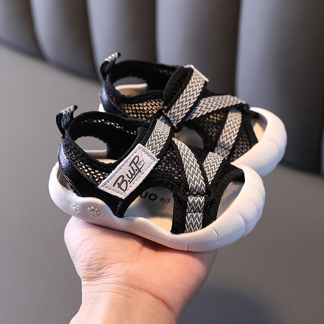 Summer Toddler Sandals Baby Girl Shoes Solid Color Net Cloth Breathable Boys Sneakers Kids Infant Sport Girls Sandals SYJ035