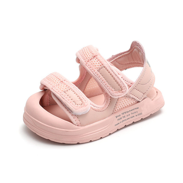 Summer Toddler Sandals Baby Girl Shoes Solid Color Net Cloth Breathable Boys Sneakers Kids Infant Sport Girls Sandals SYJ035
