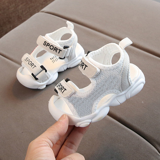 Summer Toddler Sandals Baby Girl Shoes Solid Color Net Cloth Breathable Boys Sneakers Kids Infant Sport Girls Sandals SYJ035