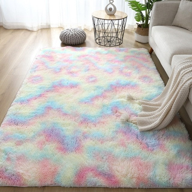 Large Rugs For Modern Living Room Long Hair Lounge Carpet In The Bedroom Furry Decoration Nordic Fluffy Floor Bedside Mats