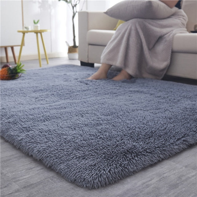 Large Rugs For Modern Living Room Long Hair Lounge Carpet In The Bedroom Furry Decoration Nordic Fluffy Floor Bedside Mats