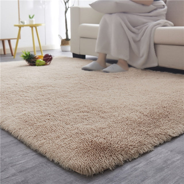 Large Rugs For Modern Living Room Long Hair Lounge Carpet In The Bedroom Furry Decoration Nordic Fluffy Floor Bedside Mats