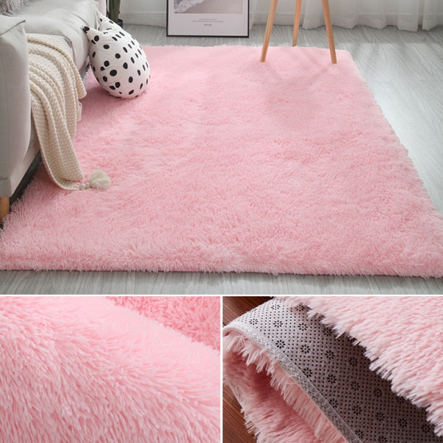 Large Rugs For Modern Living Room Long Hair Lounge Carpet In The Bedroom Furry Decoration Nordic Fluffy Floor Bedside Mats