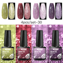 Mtssii 10Pcs/set Color Gel Nail Polish Set 100 Colors Semi Permanent UV Led Gel Varnish Soak Off Nail Lacquers Base Top Coat