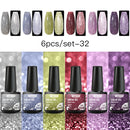 Mtssii 10Pcs/set Color Gel Nail Polish Set 100 Colors Semi Permanent UV Led Gel Varnish Soak Off Nail Lacquers Base Top Coat