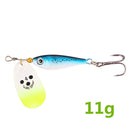 1PCS Rotating Metal Spinner Fishing Lure Hard Bait11g15g20g Artificial Bait Wobblers Fishing Bait Carp Bass Pike Fishing Tackle