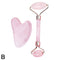 2pcs/Set Kamien Gua Sha Stone For Face Massage Rose Quartz Jade Stone Face Massage Roller Gua Sha Scraper Board Face