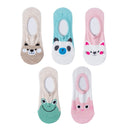 5 Pairs Lot Cotton Women Socks Female Casual Boat 3D Pack Cartoon Harajuku Cat Cute Heart Invisiable Funny Girl Ankle Sock Set