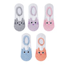 5 Pairs Lot Cotton Women Socks Female Casual Boat 3D Pack Cartoon Harajuku Cat Cute Heart Invisiable Funny Girl Ankle Sock Set