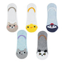 5 Pairs Lot Cotton Women Socks Female Casual Boat 3D Pack Cartoon Harajuku Cat Cute Heart Invisiable Funny Girl Ankle Sock Set