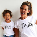 Rainbow Mother Daughter T-shirts Summer Family Matching Outfits Mom Baby Mommy and Me Tee-shirt Clothes Woman Girls Cotton Tops
