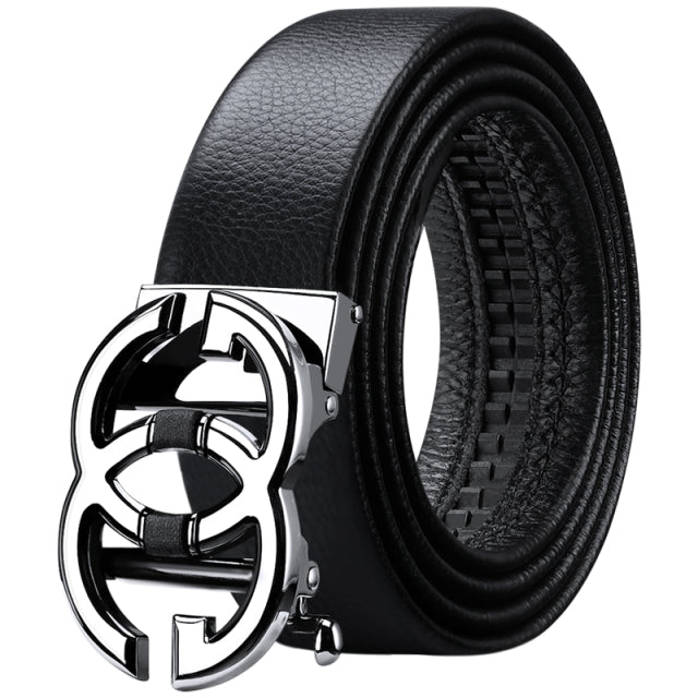 WILLIAMPOLO Genuine leather Belt Men Luxury Brand Designer fashion Top Quality Belts for Men Strap Male Metal Automatic Buckle