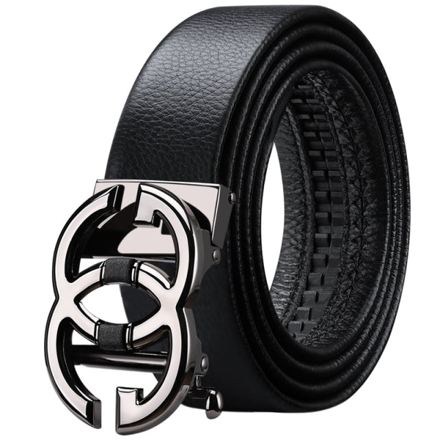 WILLIAMPOLO Genuine leather Belt Men Luxury Brand Designer fashion Top Quality Belts for Men Strap Male Metal Automatic Buckle