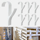 6pcs White High Quality Hanger For Heated Towel Radiator Rail Bath Hook Holder Clothes Hanger Plegable Scarf Hanger