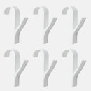 6pcs White High Quality Hanger For Heated Towel Radiator Rail Bath Hook Holder Clothes Hanger Plegable Scarf Hanger