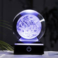 New 80mm K9 Crystal Solar System Planet Globe 3D Laser Engraved Sun System Ball with Touch Switch LED Light Base Astronomy Gifts