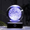 New 80mm K9 Crystal Solar System Planet Globe 3D Laser Engraved Sun System Ball with Touch Switch LED Light Base Astronomy Gifts