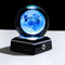 New 80mm K9 Crystal Solar System Planet Globe 3D Laser Engraved Sun System Ball with Touch Switch LED Light Base Astronomy Gifts