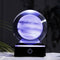 New 80mm K9 Crystal Solar System Planet Globe 3D Laser Engraved Sun System Ball with Touch Switch LED Light Base Astronomy Gifts