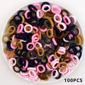 Kid Small Hair Bands Baby Girl Children Headbands Colorful Elastic Hair Tie Nylon Scrunchie Hair Rope 50/100pcs Hair Accessories
