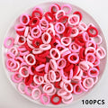Kid Small Hair Bands Baby Girl Children Headbands Colorful Elastic Hair Tie Nylon Scrunchie Hair Rope 50/100pcs Hair Accessories