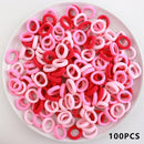 Kid Small Hair Bands Baby Girl Children Headbands Colorful Elastic Hair Tie Nylon Scrunchie Hair Rope 50/100pcs Hair Accessories