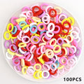 Kid Small Hair Bands Baby Girl Children Headbands Colorful Elastic Hair Tie Nylon Scrunchie Hair Rope 50/100pcs Hair Accessories