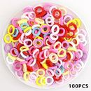 Kid Small Hair Bands Baby Girl Children Headbands Colorful Elastic Hair Tie Nylon Scrunchie Hair Rope 50/100pcs Hair Accessories