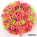 Kid Small Hair Bands Baby Girl Children Headbands Colorful Elastic Hair Tie Nylon Scrunchie Hair Rope 50/100pcs Hair Accessories