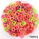 Kid Small Hair Bands Baby Girl Children Headbands Colorful Elastic Hair Tie Nylon Scrunchie Hair Rope 50/100pcs Hair Accessories