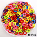 Kid Small Hair Bands Baby Girl Children Headbands Colorful Elastic Hair Tie Nylon Scrunchie Hair Rope 50/100pcs Hair Accessories