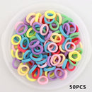 Kid Small Hair Bands Baby Girl Children Headbands Colorful Elastic Hair Tie Nylon Scrunchie Hair Rope 50/100pcs Hair Accessories