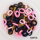 Kid Small Hair Bands Baby Girl Children Headbands Colorful Elastic Hair Tie Nylon Scrunchie Hair Rope 50/100pcs Hair Accessories