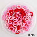 Kid Small Hair Bands Baby Girl Children Headbands Colorful Elastic Hair Tie Nylon Scrunchie Hair Rope 50/100pcs Hair Accessories