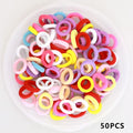 Kid Small Hair Bands Baby Girl Children Headbands Colorful Elastic Hair Tie Nylon Scrunchie Hair Rope 50/100pcs Hair Accessories