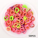 Kid Small Hair Bands Baby Girl Children Headbands Colorful Elastic Hair Tie Nylon Scrunchie Hair Rope 50/100pcs Hair Accessories