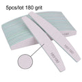 3/5/10Pcs Professional Nail File Sandpaper Strong Thick Nail Files Buffer For Manicure Sanding Half Moon Lime Nail Tools 100/180