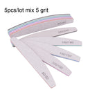 3/5/10Pcs Professional Nail File Sandpaper Strong Thick Nail Files Buffer For Manicure Sanding Half Moon Lime Nail Tools 100/180