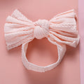 1pcs Cable Knit Nylon Bow Headwrap, One size fits all nylon headbands, wide nylon headbands, baby headbands, Knot bow headwear
