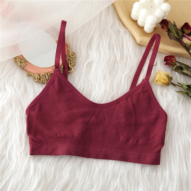 FINETOO Women Seamless Bra Set Female Low Waist Sexy Thongs Fitness Solid Color Crop Tops Underwear Sets Girl Intimates Lingerie