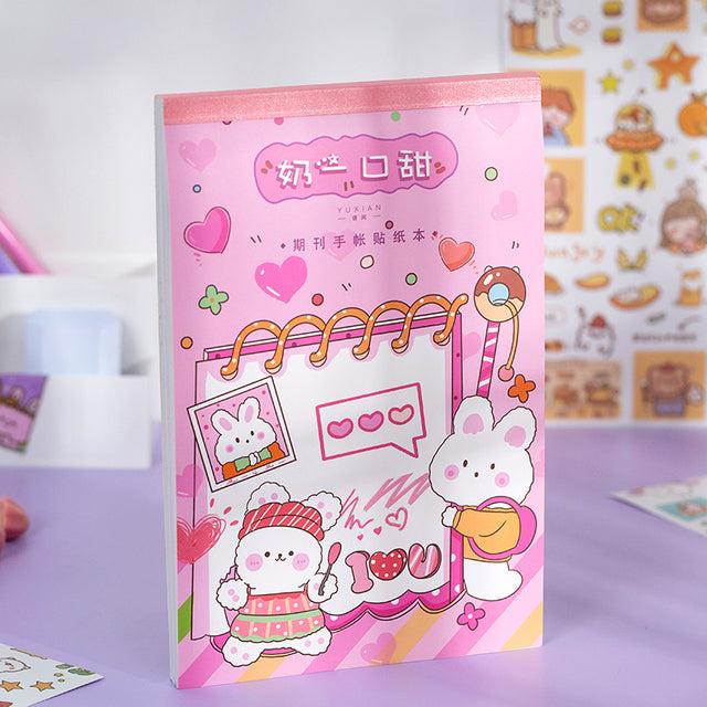 Yoofun 50sheets Magazine Sticker Book Washi Paper Journal DIY Material Decoration Stickers Memo Pad Scrapbooking Ins Stationery
