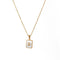 2021 Trend 18K Golden Chain Necklaces Male Square Natural Shell Initial Letters Pendant Stainless Steel Jewelry for Women Gifts