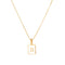 2021 Trend 18K Golden Chain Necklaces Male Square Natural Shell Initial Letters Pendant Stainless Steel Jewelry for Women Gifts