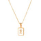 2021 Trend 18K Golden Chain Necklaces Male Square Natural Shell Initial Letters Pendant Stainless Steel Jewelry for Women Gifts
