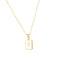 2021 Trend 18K Golden Chain Necklaces Male Square Natural Shell Initial Letters Pendant Stainless Steel Jewelry for Women Gifts