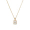 2021 Trend 18K Golden Chain Necklaces Male Square Natural Shell Initial Letters Pendant Stainless Steel Jewelry for Women Gifts