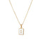 2021 Trend 18K Golden Chain Necklaces Male Square Natural Shell Initial Letters Pendant Stainless Steel Jewelry for Women Gifts