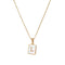 2021 Trend 18K Golden Chain Necklaces Male Square Natural Shell Initial Letters Pendant Stainless Steel Jewelry for Women Gifts